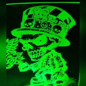 Acrylic Art Skull Lamp Custom Culture Ed Roth Inspired